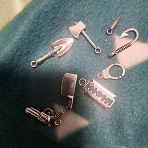 Silver Charm Set 8 Total Silver Toned Charms